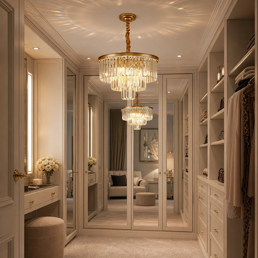 Crystal Chandelier CHAMBORD Petito 3xE14, Διάμετρος 28cm, Matt Gold - 08_CC930-300GD.png