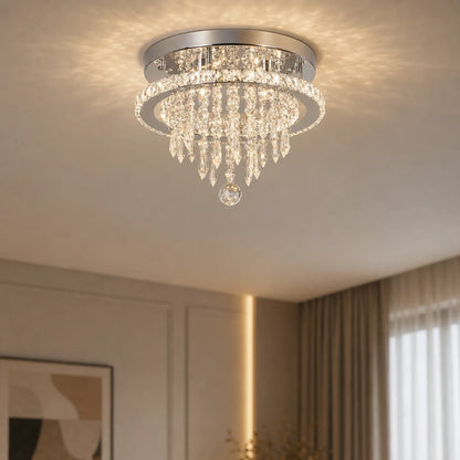 Alberico Στρογγυλός πολυέλαιος LED, 17W, Δροσερό/Ζεστό/Ουδέτερο φως, Κρύσταλλο, Γυαλιστερό Chrome - 08_LL010.png