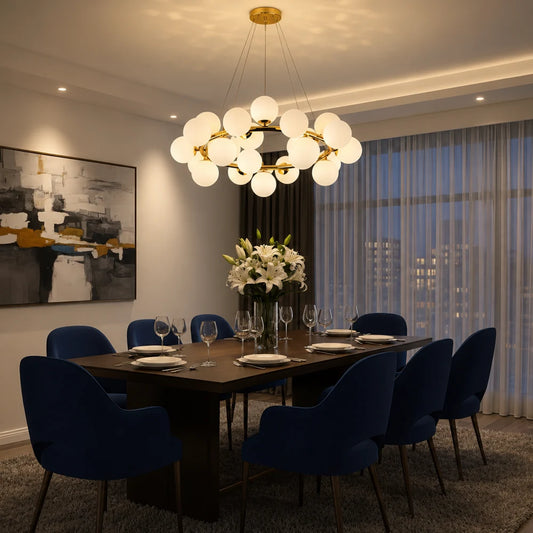 Πολυέλαιος θαλάμου LOFT, 25x G9, Λευκός Χρυσός, Μέταλλο, Ρυθμιζόμενο ύψος, Μοντέρνο - 07_LC802-25GD.png