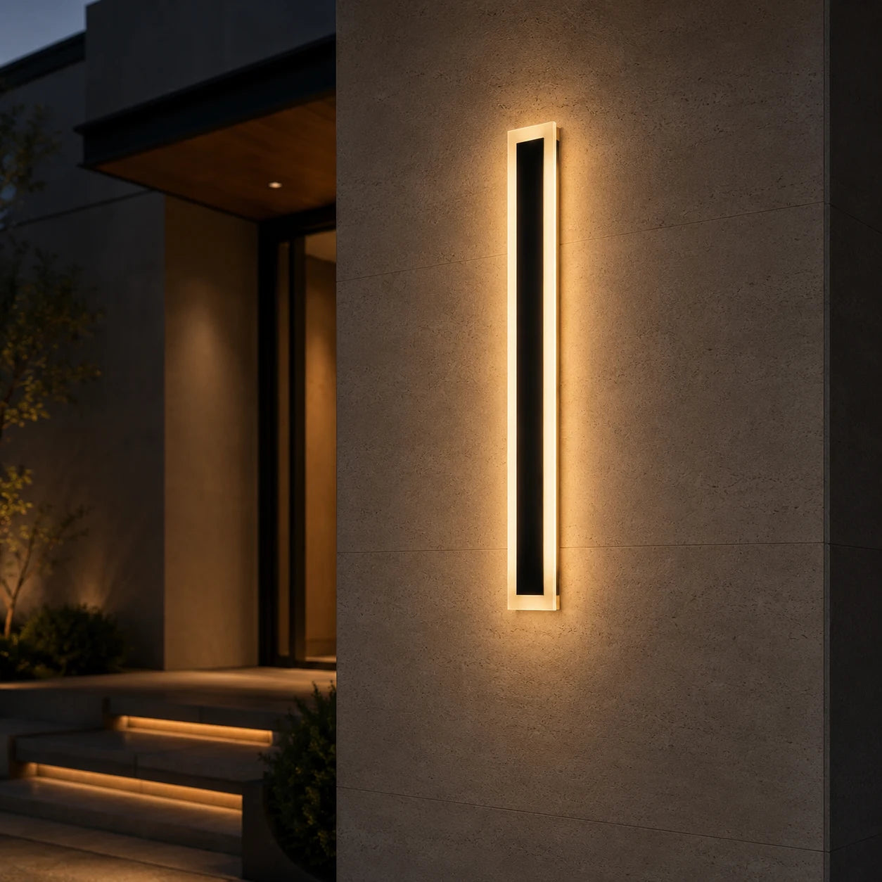 Mack Outdoor LED Φωτιστικό τοίχου, Μήκος 30cm, 4W, IP65, Metal, Linear, Black - 09_AX200-300BK.png