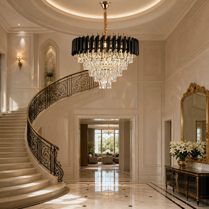 Crystal Chandelier VERSAILLES Elegance 8x E14, Διάμετρος 50cm, Χρυσός, Ρυθμιζόμενο Ύψος - 09_CC900-500GD.png