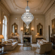WINDSOR Grande Supremo Crystal Chandelier 14xE14, Διάμετρος 60X90cm, Γυαλιστερό Chrome, Ρυθμιζόμενο ύψος - 10_CC800-600X900CH.png