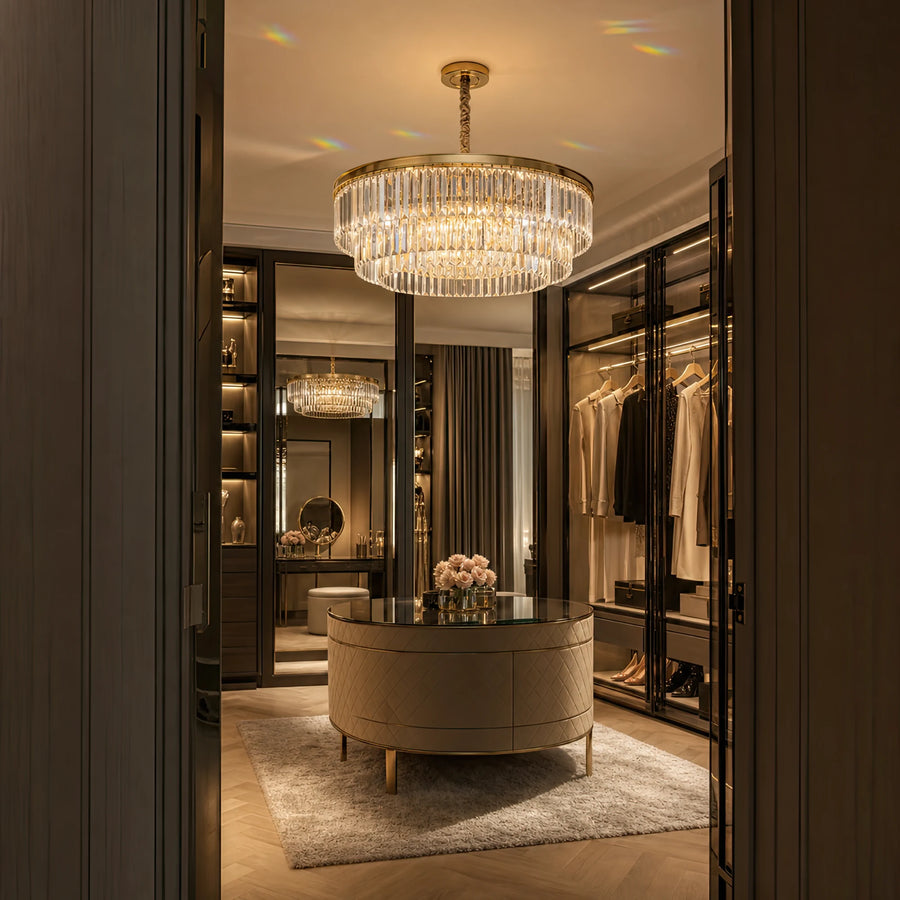 CHAMBORD Nobile Crystal Chandelier 5xE14, Διάμετρος 38cm, Matt Gold - 10_CC930-400GD.png