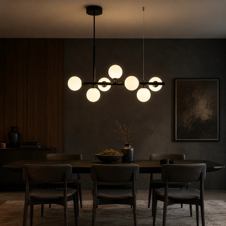 Πολυέλαιος μοντέρνος λαμπτήρας LOFT Pavilion, 7x G9, Μαύρος, Μεταλλικός, Ρυθμιζόμενος Ύψος - 10_LC800-7BK.png