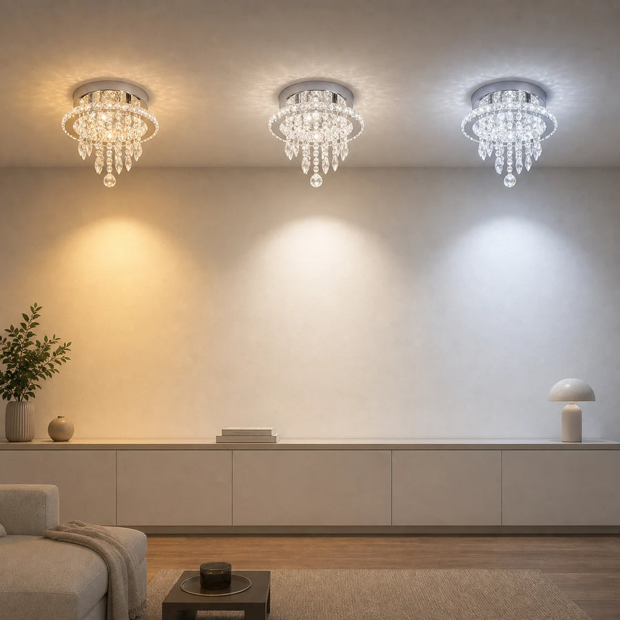 Alberico Στρογγυλός πολυέλαιος LED, 17W, Κρύο/Ζεστό/Ουδέτερο φως, Κρύσταλλο, Γυαλιστερό Chrome - 11_LL010.png