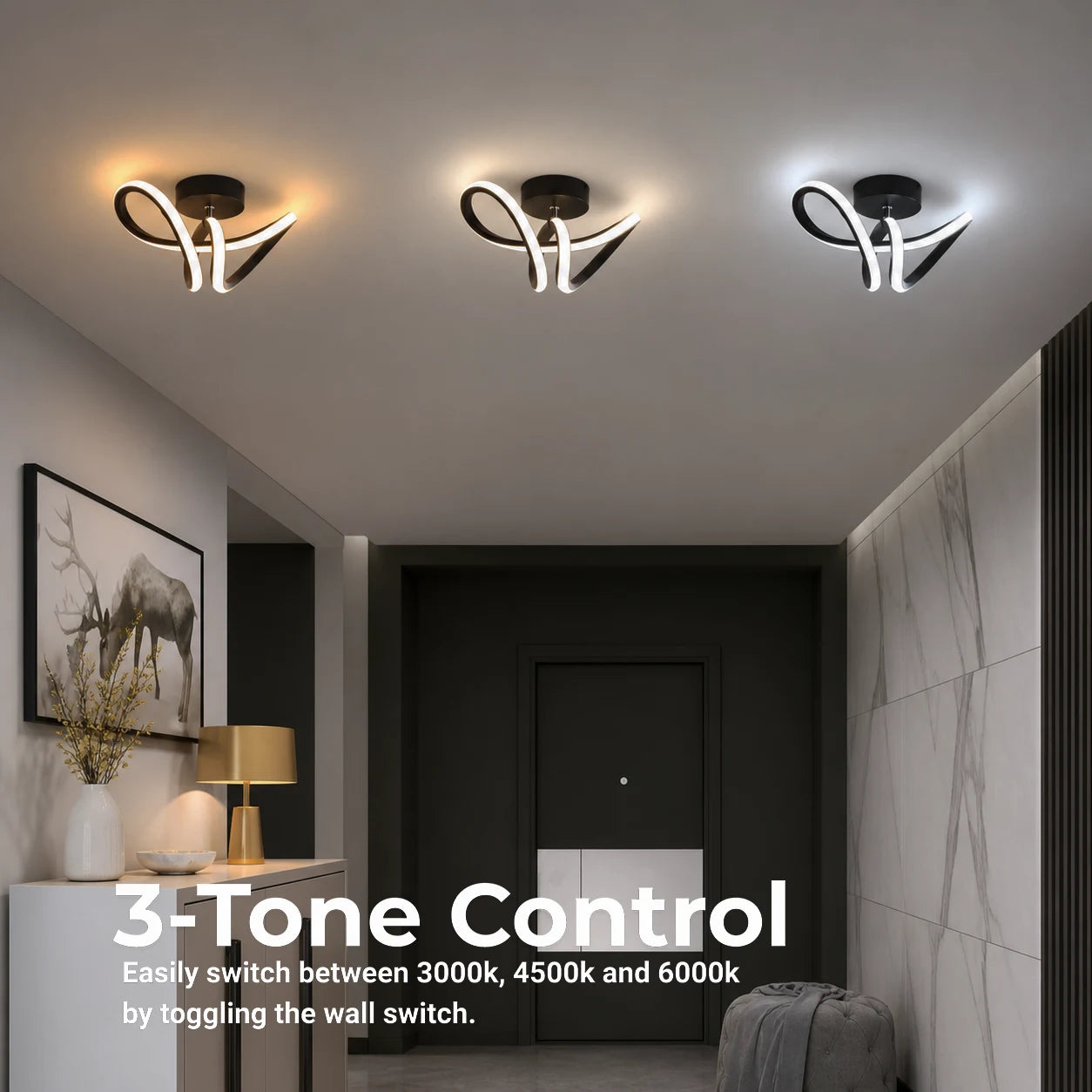 Πολυέλαιος VERTEX Pulse LED, 13W, Κυματιστός, Ψυχρός/Ζεστός/Ουδέτερος Φως, Μαύρος - 11_LL562BK.png