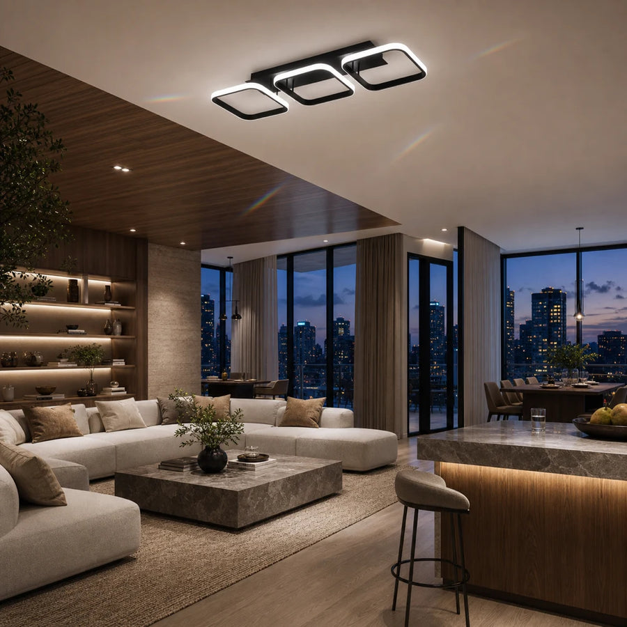 Πολυέλαιος LED VERTEX 34W, 3 Τετράγωνα, Γραμμικό, Κρύο/Ζεστό/Ουδέτερο φως, Μαύρο - 11_LL770-3BK.png