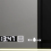Ορθογώνιος καθρέφτης LED, 120x80 cm, Αισθητήρας Venezia Marcello MotionGlow, Σύστημα αποθολώματος, Ρολόι & Θερμόμετρο, Καθρέφτες Dimabila Marcello Προεπιλεγμένος τίτλος Alessandro Design