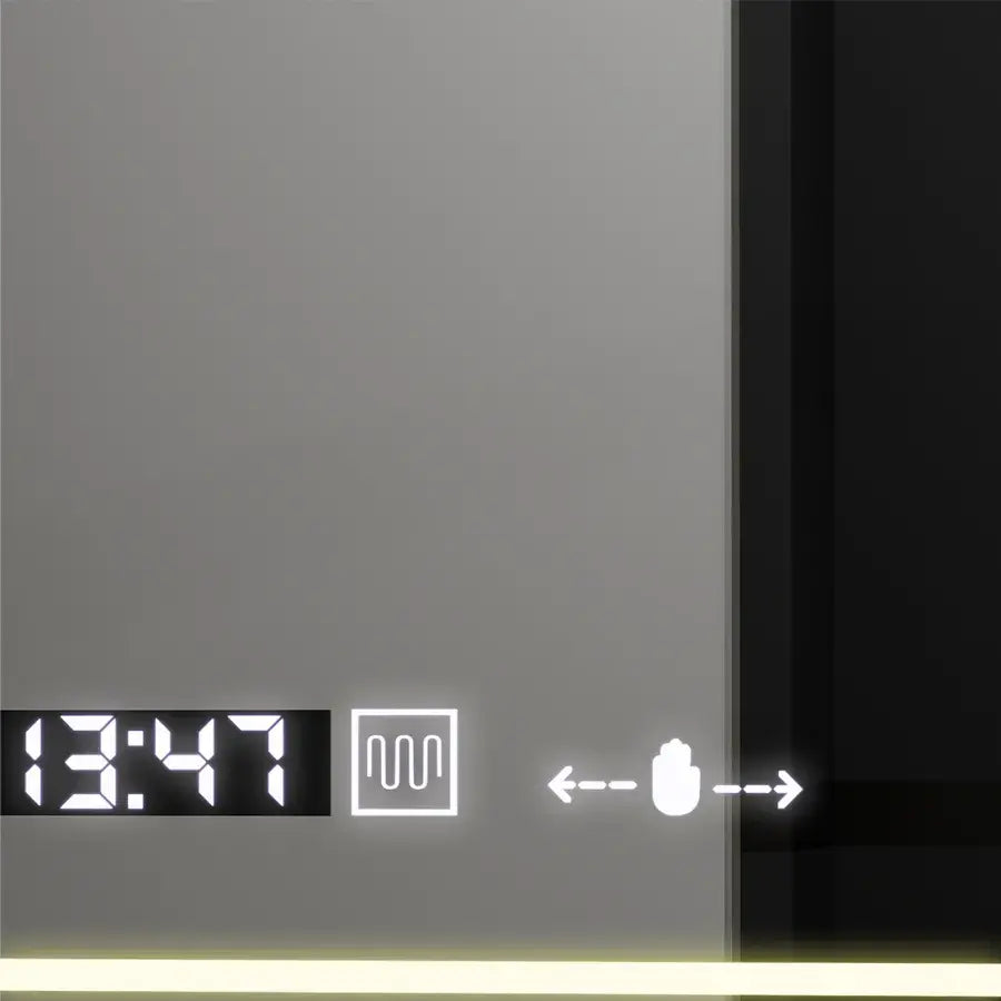 Ορθογώνιος καθρέφτης LED, 120x80 cm, Αισθητήρας Venezia Marcello MotionGlow, Σύστημα αποθολώματος, Ρολόι & Θερμόμετρο, Καθρέφτες Dimabila Marcello Προεπιλεγμένος τίτλος Alessandro Design