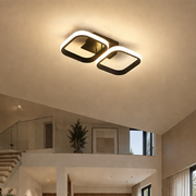 Πολυέλαιος LED VERTEX 21W, 2 τετράγωνα, Γραμμικό, Κρύο/Ζεστό/Ουδέτερο φως, Μαύροι πολυέλαιοι LED Προεπιλεγμένος τίτλος Alessandro Design