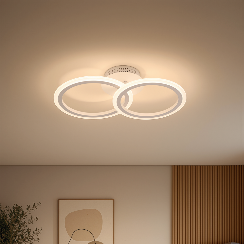 Πολυέλαιος LED με τηλεχειριστήριο BETTY 27W, 2 κύκλοι, κρύο/θερμ/ουδέτερο φως, ρυθμιζόμενο, λευκός πολυέλαιος LED με τηλεχειριστήριο Προεπιλεγμένος τίτλος Alessandro Design