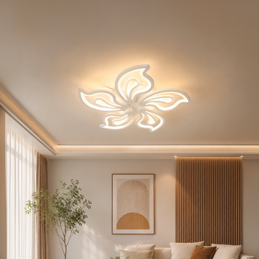 Πολυέλαιος LED με τηλεχειριστήριο LILY 86W, 5 Στοιχεία, Κρύο/Ζεστό/Ουδέτερο φως, Ρυθμιζόμενο, Λευκός πολυέλαιος LED με τηλεχειριστήριο Προεπιλεγμένος τίτλος Alessandro Design