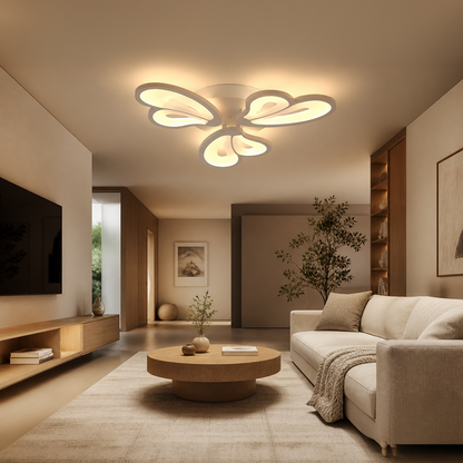 Πολυέλαιος LED με τηλεχειριστήριο BLOSSOM 40W, 3 πέταλα, κρύο/ζεστό/ουδέτερο φως, ρυθμιζόμενο, λευκός πολυέλαιος LED με τηλεχειριστήριο Προεπιλεγμένος τίτλος Alessandro Design