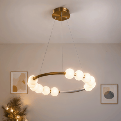 Κρεμαστό φως LED Ακρυλικό Nova 57W με τηλεχειριστήριο, ρυθμιζόμενο, 3000K/4000K/6000K, χρυσό, μέταλλο και ακρυλικό LED πολυέλαιοι με τηλεχειριστήριο προεπιλεγμένος τίτλος Alessandro Design