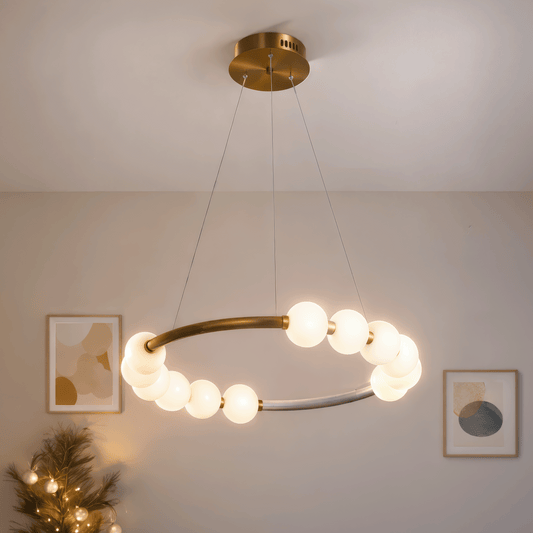 Κρεμαστό φως LED Ακρυλικό Nova 57W με τηλεχειριστήριο, ρυθμιζόμενο, 3000K/4000K/6000K, χρυσό, μέταλλο και ακρυλικό LED πολυέλαιοι με τηλεχειριστήριο προεπιλεγμένος τίτλος Alessandro Design