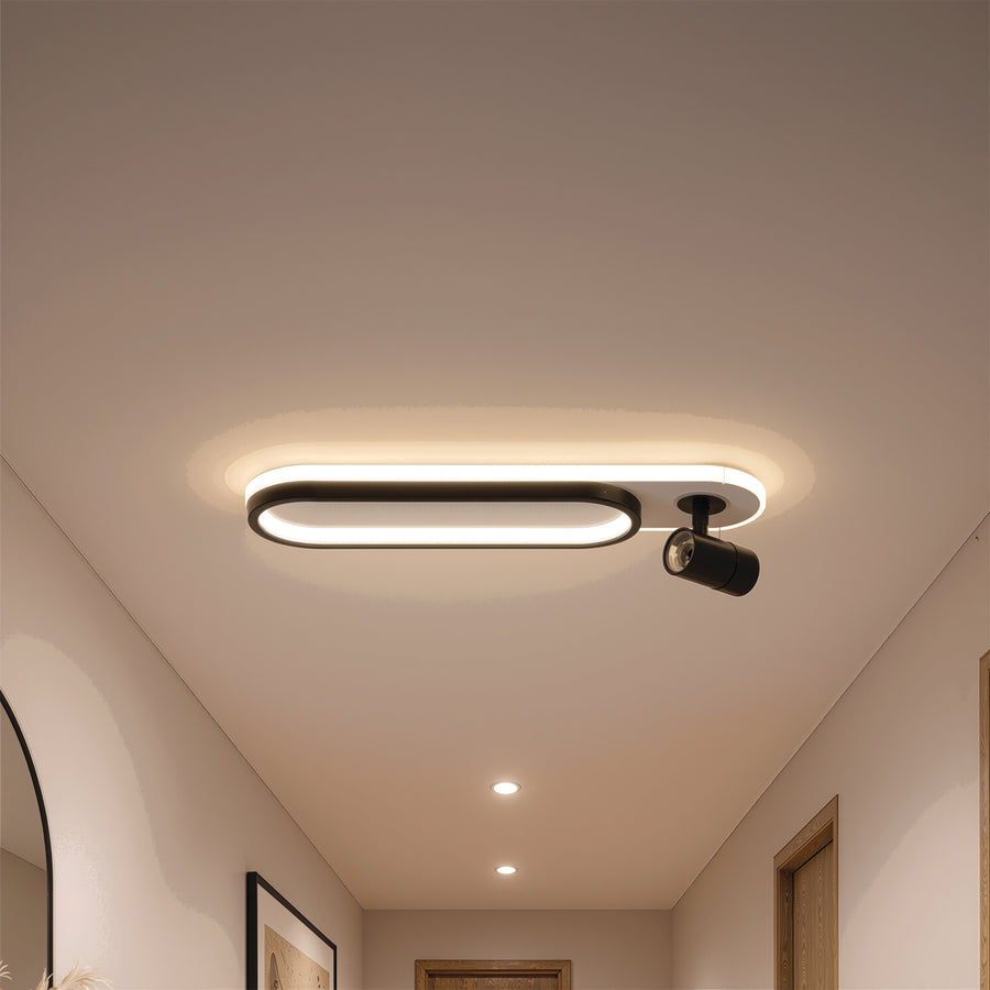 Πολυέλαιος LED με ρυθμιζόμενο προβολέα FISSO Camilla 49W, φως 3000/4000/6000k, Μαύροι πολυέλαιοι LED Προεπιλεγμένος τίτλος Alessandro Design