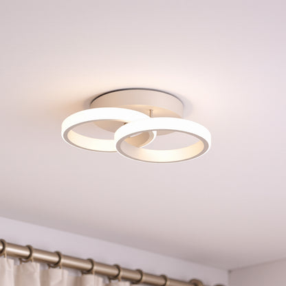 Πολυέλαιος LED VERTEX CIRCULA 21W, 2 κύκλοι, Μεταλλικά πλαίσια, Κρύο/Ζεστό/Ουδέτερο φως, Λευκοί πολυέλαιοι LED Προεπιλεγμένος τίτλος Alessandro Design