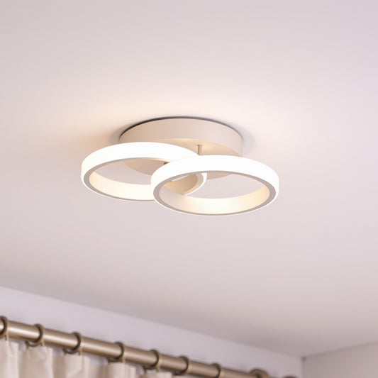Πολυέλαιος LED VERTEX CIRCULA 21W, 2 κύκλοι, Μεταλλικά πλαίσια, Κρύο/Ζεστό/Ουδέτερο φως, Λευκοί πολυέλαιοι LED Προεπιλεγμένος τίτλος Alessandro Design