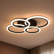 Πολυέλαιος LED με τηλεχειριστήριο BETTY 43W, 4 κύκλοι, κρύο/θερμό/ουδέτερο φως, ρυθμιζόμενο, μαύροι πολυέλαιοι LED με τηλεχειριστήριο Προεπιλεγμένος τίτλος Alessandro Design