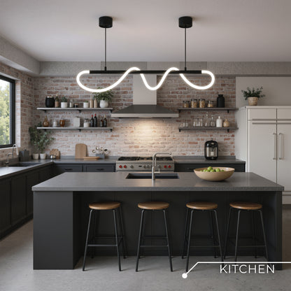 Πολυέλαιος DIVINO LED με εύκαμπτο σωλήνα σιλικόνης - 24W, ρυθμιζόμενο φως, μαύρο ματ μοντέρνοι πολυέλαιοι Προεπιλεγμένος τίτλος Alessandro Design
