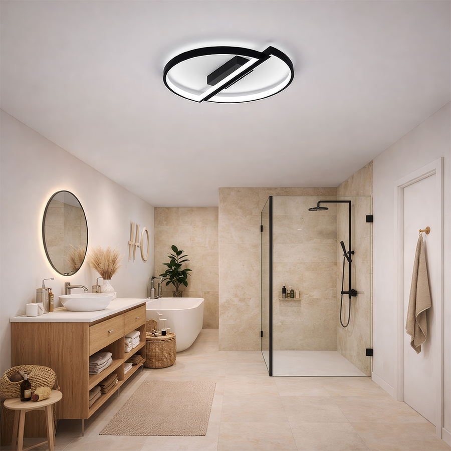 Πολυέλαιος LED με τηλεχειριστήριο VECTOR ARCUS 52W, 2 Στοιχεία, Κρύο/Ζεστό/Ουδέτερο φως, Ρυθμιζόμενο, Μαύροι πολυέλαιοι LED με τηλεχειριστήριο Προεπιλεγμένος τίτλος Alessandro Design