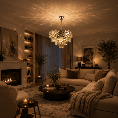 Crystal Chandelier WINDSOR Nobile 5xE14, Διάμετρος 39cm, Γυαλιστερό Chrome, Ρυθμιζόμενο ύψος Crystal Chandeliers Προεπιλεγμένος τίτλος Alessandro Design