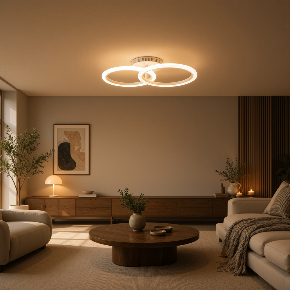 Πολυέλαιος LED με τηλεχειριστήριο BETTY 27W, 2 κύκλοι, κρύο/θερμ/ουδέτερο φως, ρυθμιζόμενο, λευκός πολυέλαιος LED με τηλεχειριστήριο Προεπιλεγμένος τίτλος Alessandro Design