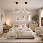 Πολυέλαιος DIVINO LED με εύκαμπτο σωλήνα σιλικόνης - 24W, ρυθμιζόμενο φως, μαύρο ματ μοντέρνοι πολυέλαιοι Προεπιλεγμένος τίτλος Alessandro Design