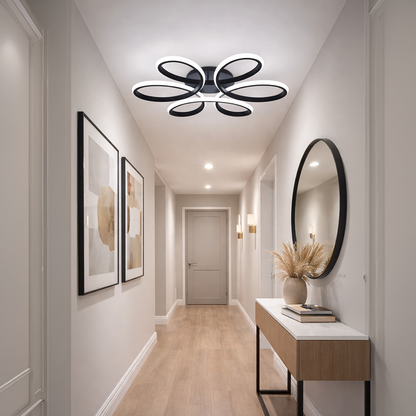 Πολυέλαιος LED με τηλεχειριστήριο HELIX 63W, Κρύο/Ζεστό/Ουδέτερο φως, Ρυθμιζόμενο, Μαύροι πολυέλαιοι LED με τηλεχειριστήριο Προεπιλεγμένος τίτλος Alessandro Design