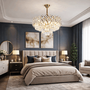 Κρυστάλλινος πολυέλαιος WINDSOR Elegance 8x E14, διάμετρος 39 cm, γυαλιστερό χρυσό, ρυθμιζόμενο ύψος, μεταλλικοί και κρυστάλλινοι πολυέλαιοι, προεπιλεγμένος τίτλος Alessandro Design