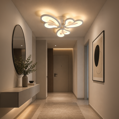 Πολυέλαιος LED με τηλεχειριστήριο BLOSSOM 40W, 3 πέταλα, κρύο/ζεστό/ουδέτερο φως, ρυθμιζόμενο, λευκός πολυέλαιος LED με τηλεχειριστήριο Προεπιλεγμένος τίτλος Alessandro Design