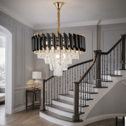 Crystal Chandelier VERSAILLES Nobile 5xE14, Diameter 40cm, Shiny Gold and Black Crystal Chandeliers Προεπιλεγμένος τίτλος Alessandro Design