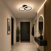 Πολυέλαιος LED με τηλεχειριστήριο BETTY 27W, 2 κύκλοι, κρύο/θερμό/ουδέτερο φως, ρυθμιζόμενο, μαύροι πολυέλαιοι LED με τηλεχειριστήριο Προεπιλεγμένος τίτλος Alessandro Design