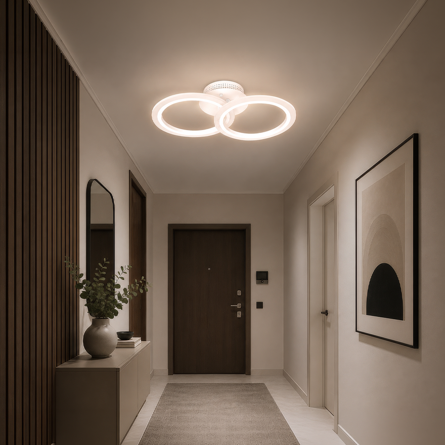 Πολυέλαιος LED με τηλεχειριστήριο BETTY 27W, 2 κύκλοι, κρύο/θερμ/ουδέτερο φως, ρυθμιζόμενο, λευκός πολυέλαιος LED με τηλεχειριστήριο Προεπιλεγμένος τίτλος Alessandro Design