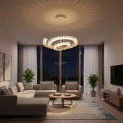 Lustra LED cu Telecomanda LT188WH, Cristal si Metal, 40W, Dimabila, Inaltime Reglabila, Lumina Rece/Calda/Neutra, Iluminat Luxos Lustre LED cu Telecomanda Default Title Alessandro Design