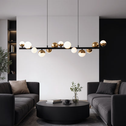 Πολυέλαιος Aurion 29W Ακρυλικός LED Κρεμαστός με Τηλεχειριστήριο, Ρυθμιζόμενο, Μαύρο Χρυσό, Μεταλλικό και Ακρυλικό LED Πολυέλαιοι με Τηλεχειριστήριο Προεπιλεγμένος τίτλος Alessandro Design