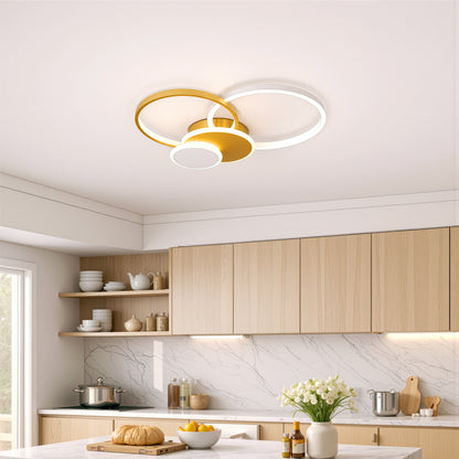 Πολυέλαιος LED με τηλεχειριστήριο KILLIAN 80W, 4 κύκλοι, κρύο/θερμό/ουδέτερο φως, ρυθμιζόμενο, χρυσοί πολυέλαιοι LED με τηλεχειριστήριο Προεπιλεγμένος τίτλος Alessandro Design