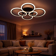 Πολυέλαιος LED με τηλεχειριστήριο BETTY 82W, 6 κύκλοι, κρύο/θερμό/ουδέτερο φως, ρυθμιζόμενο, μαύροι πολυέλαιοι LED με τηλεχειριστήριο Προεπιλεγμένος τίτλος Alessandro Design