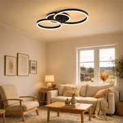 Πολυέλαιος LED με τηλεχειριστήριο RINOVA 66W, 2 κύκλοι, κρύο/ζεστό/ουδέτερο φως, ρυθμιζόμενο, μαύροι πολυέλαιοι LED με τηλεχειριστήριο Προεπιλεγμένος τίτλος Alessandro Design