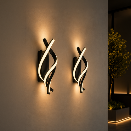 Reid 13W LED φωτιστικό τοίχου, Κρύο/Ζεστό/Ουδέτερο φως, Μαύρα φώτα τοίχου εσωτερικού χώρου Προεπιλεγμένος τίτλος Alessandro Design