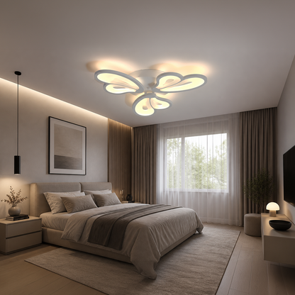 Πολυέλαιος LED με τηλεχειριστήριο BLOSSOM 40W, 3 πέταλα, κρύο/ζεστό/ουδέτερο φως, ρυθμιζόμενο, λευκός πολυέλαιος LED με τηλεχειριστήριο Προεπιλεγμένος τίτλος Alessandro Design