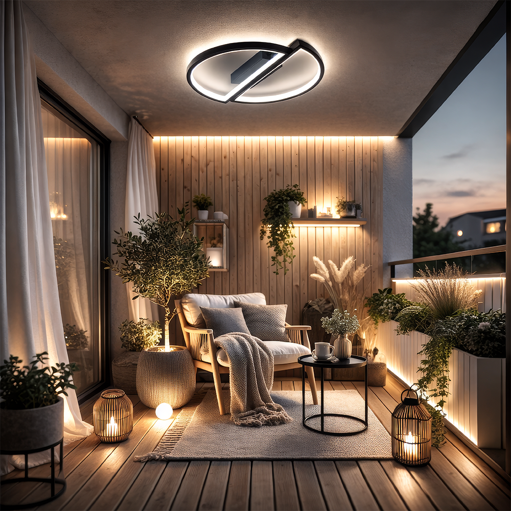 Πολυέλαιος LED με τηλεχειριστήριο VECTOR ARCUS 52W, 2 Στοιχεία, Κρύο/Ζεστό/Ουδέτερο φως, Ρυθμιζόμενο, Μαύροι πολυέλαιοι LED με τηλεχειριστήριο Προεπιλεγμένος τίτλος Alessandro Design