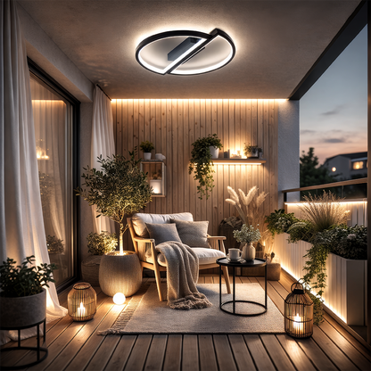 Πολυέλαιος LED με τηλεχειριστήριο VECTOR ARCUS 52W, 2 Στοιχεία, Κρύο/Ζεστό/Ουδέτερο φως, Ρυθμιζόμενο, Μαύροι πολυέλαιοι LED με τηλεχειριστήριο Προεπιλεγμένος τίτλος Alessandro Design