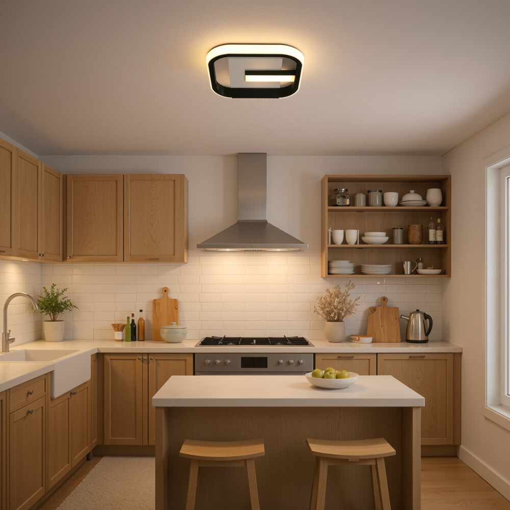 Πολυέλαιος LED VICTORIA 19W, Τετράγωνο, Κρύο/Ζεστό/Ουδέτερο φως, Μαύρο, Λευκό LED Πολυέλαιος Προεπιλεγμένος τίτλος Alessandro Design