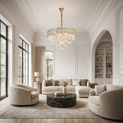 Κρυστάλλινος πολυέλαιος WINDSOR Elegance 8x E14, διάμετρος 39 cm, γυαλιστερό χρυσό, ρυθμιζόμενο ύψος, μεταλλικοί και κρυστάλλινοι πολυέλαιοι, προεπιλεγμένος τίτλος Alessandro Design