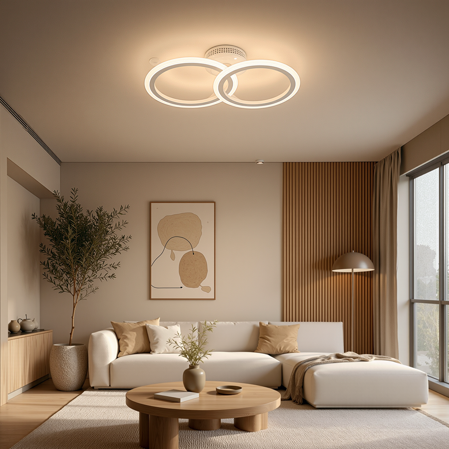 Πολυέλαιος LED με τηλεχειριστήριο BETTY 27W, 2 κύκλοι, κρύο/θερμ/ουδέτερο φως, ρυθμιζόμενο, λευκός πολυέλαιος LED με τηλεχειριστήριο Προεπιλεγμένος τίτλος Alessandro Design