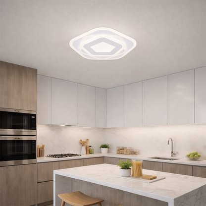 Πολυέλαιος LED με Τηλεχειριστήριο PENTAGON 59W, 40cm, Κρύο/Ζεστό/Ουδέτερο φως 3000K/4000K/6000K, Λευκοί, μεταλλικοί και ακρυλικοί πολυέλαιοι LED με τηλεχειριστήριο Προεπιλεγμένος τίτλος Alessandro Design