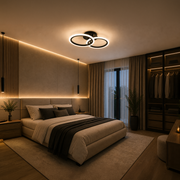 Πολυέλαιος LED με τηλεχειριστήριο BETTY 27W, 2 κύκλοι, κρύο/θερμό/ουδέτερο φως, ρυθμιζόμενο, μαύροι πολυέλαιοι LED με τηλεχειριστήριο Προεπιλεγμένος τίτλος Alessandro Design