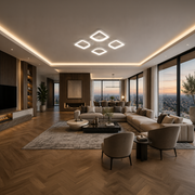 Πολυέλαιος LED με τηλεχειριστήριο ZOE 53W, 4 τετράγωνα, κρύο/θερμό/ουδέτερο φως, ρυθμιζόμενο, λευκός πολυέλαιος LED με τηλεχειριστήριο Προεπιλεγμένος τίτλος Alessandro Design