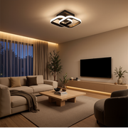 Πολυέλαιος LED VERTEX Matrix επικαλυπτόμενα διαμάντια, μεταλλικά πλαίσια, 24W, 2 διαμάντια, κρύο/θερμό/ουδέτερο φως 3000K/4000K/6000K, μαύρο, μέταλλο και σιλικόνη LED πολυέλαιος προεπιλεγμένος τίτλος Alessandro Design